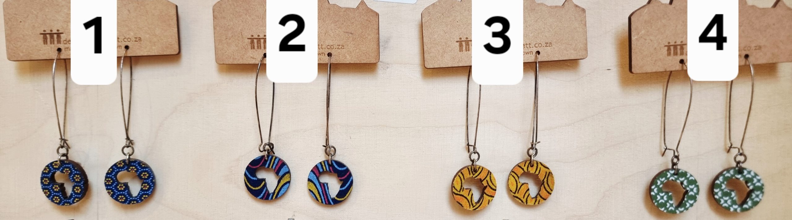 Afrikka korvakorut pyöreät, pitkä ripustin - Image 2