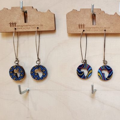 Afrikka korvakorut pyöreät, pitkä ripustin