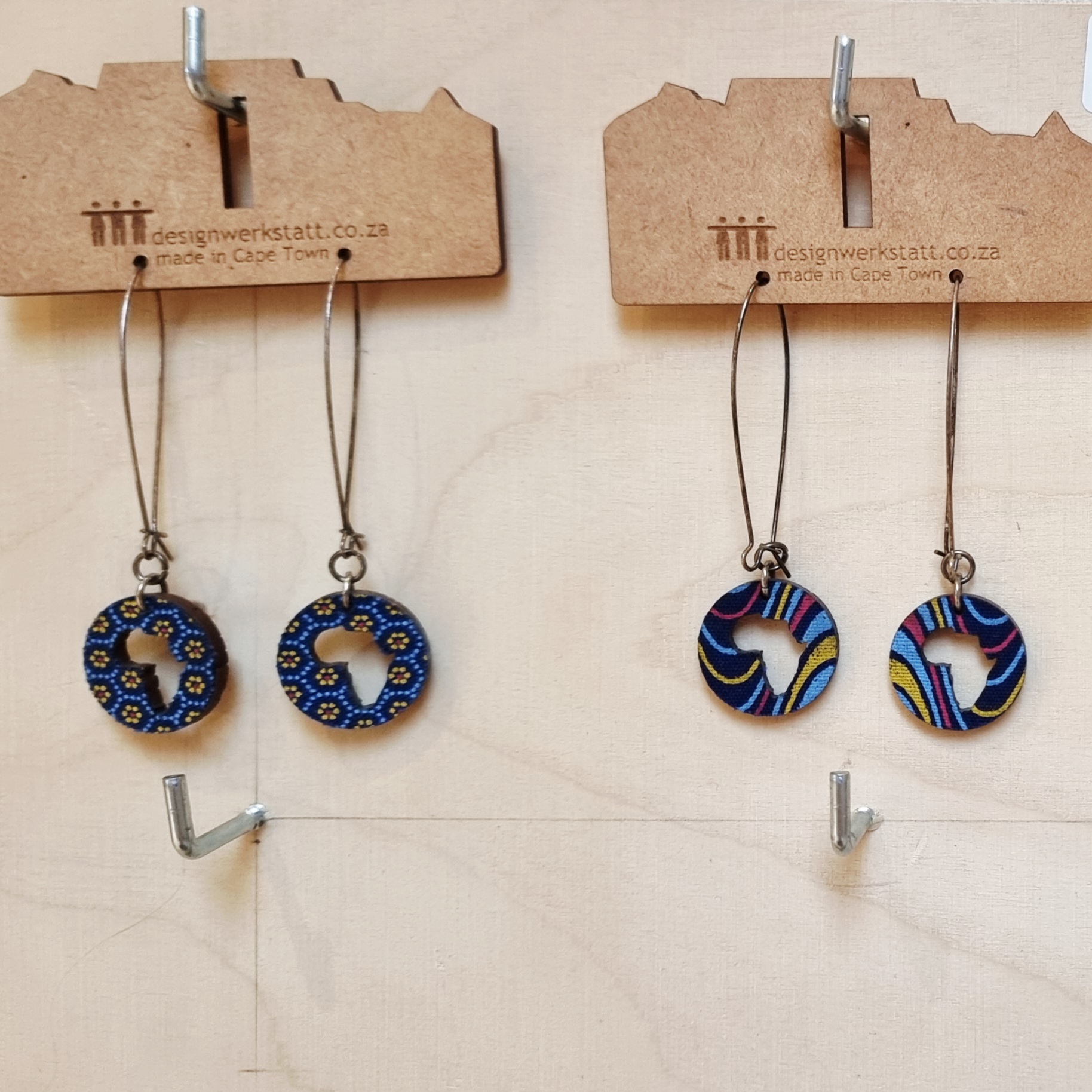 Afrikka korvakorut pyöreät, pitkä ripustin