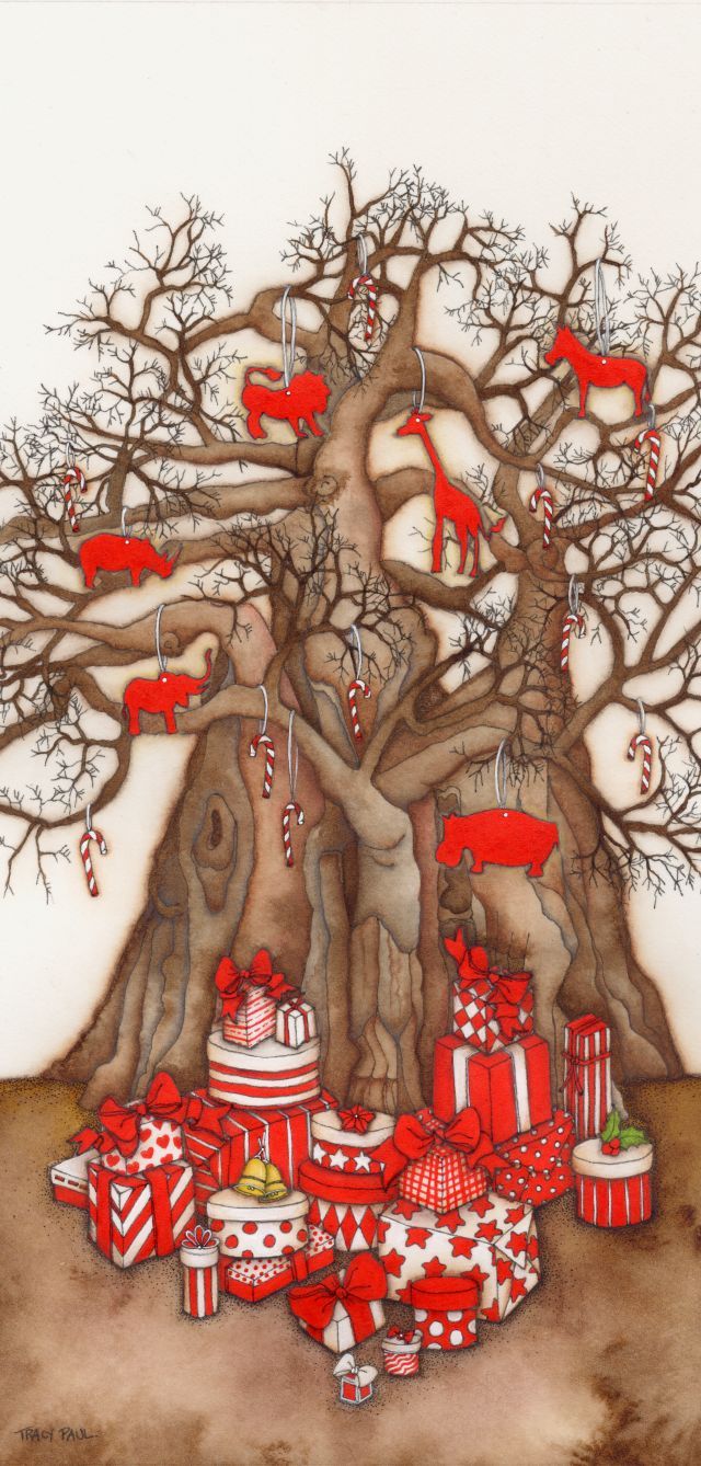 Joulukortti 5kpl, baobab