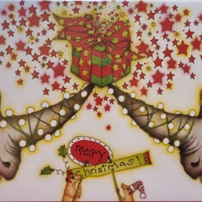 Joulukortti 5kpl, sarvikuono