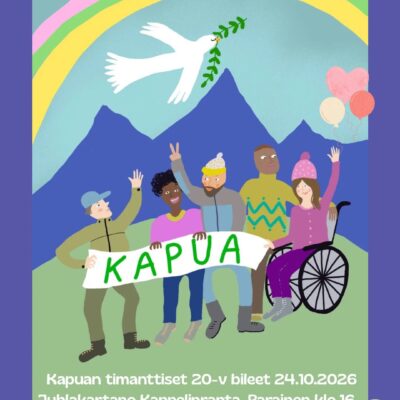 Kapua 20v juhla - illalliskortti